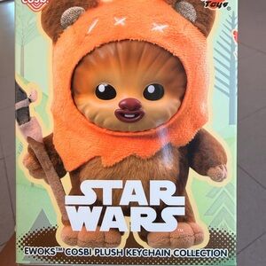 Star Wars Ewok Plush Keychain - Orange and Brown